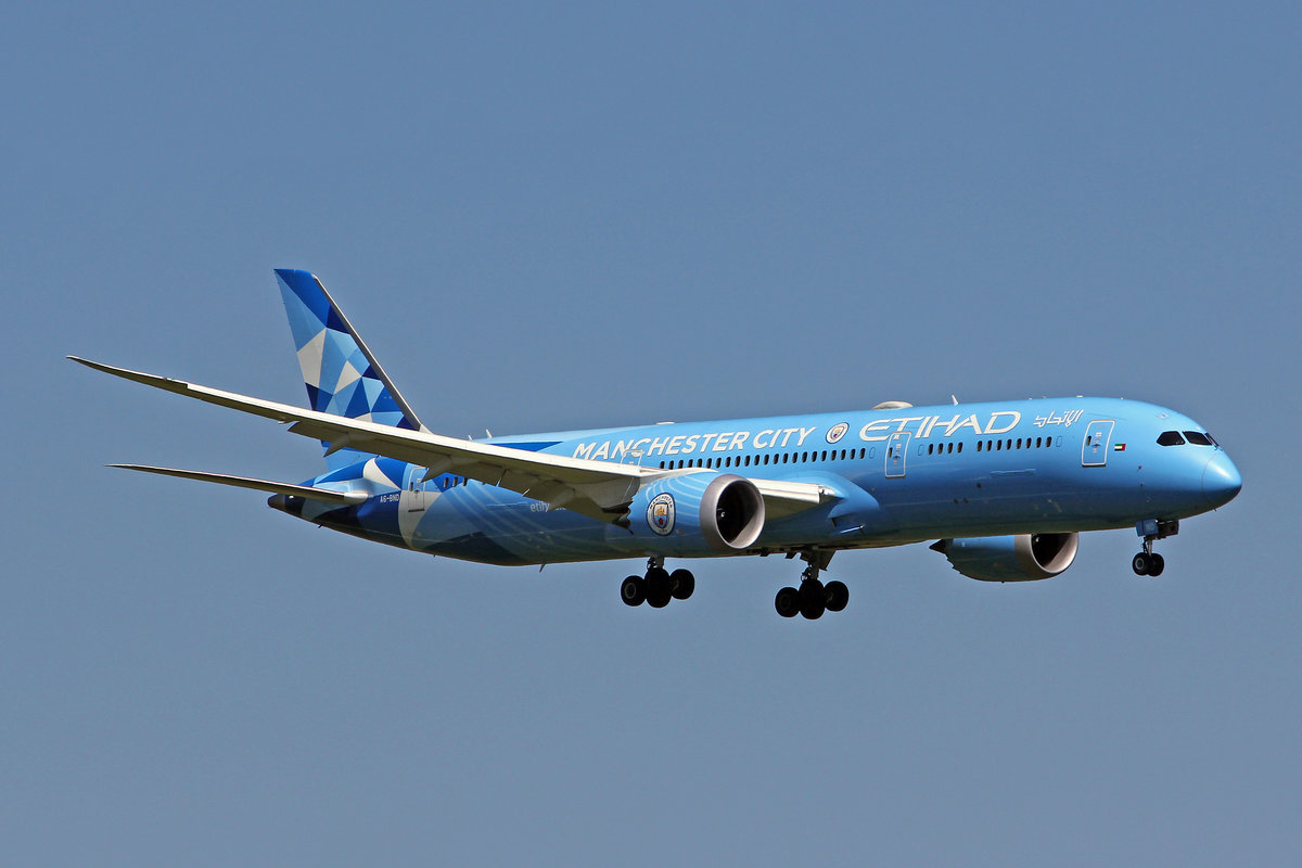 Etihad Airways, A6-BND, Boeing 787-9, MSN: 42373/910,  Manchester City , 23.April 2021, ZRH Zürich, Switzerland.