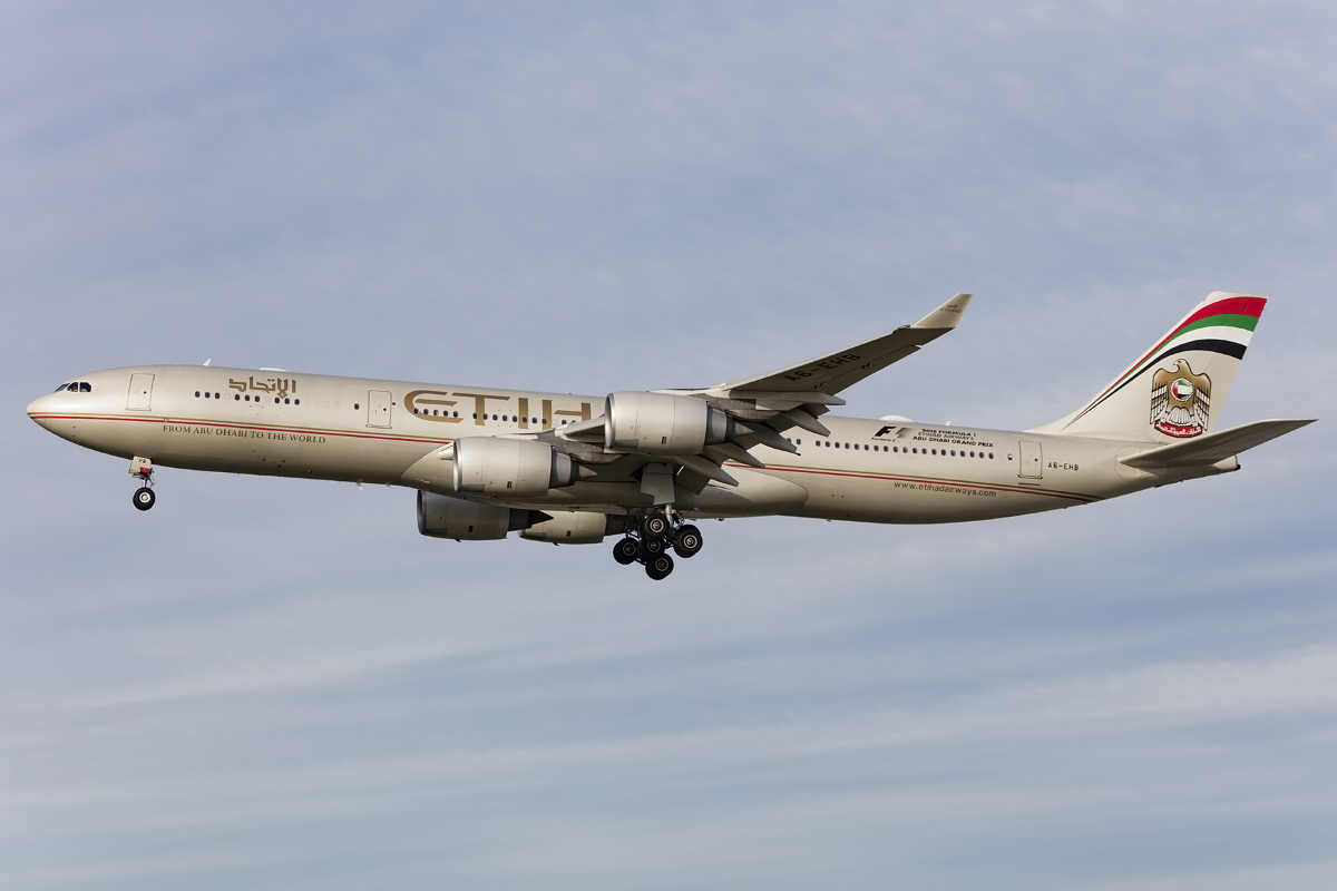 Etihad Airways, A6-EHB, Airbus, A340-541, 08.11.2015, FRA, Frankfurt, Germany 



