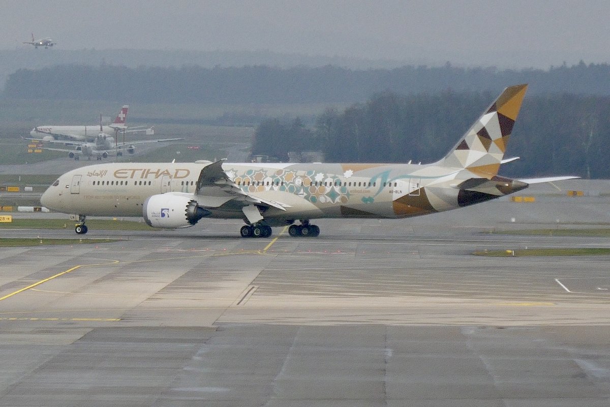 Etihad Airways, B787-9, A6-BLN, ADNOC- Choose Saudi Arabia Livery, 28.12.19, Zürich