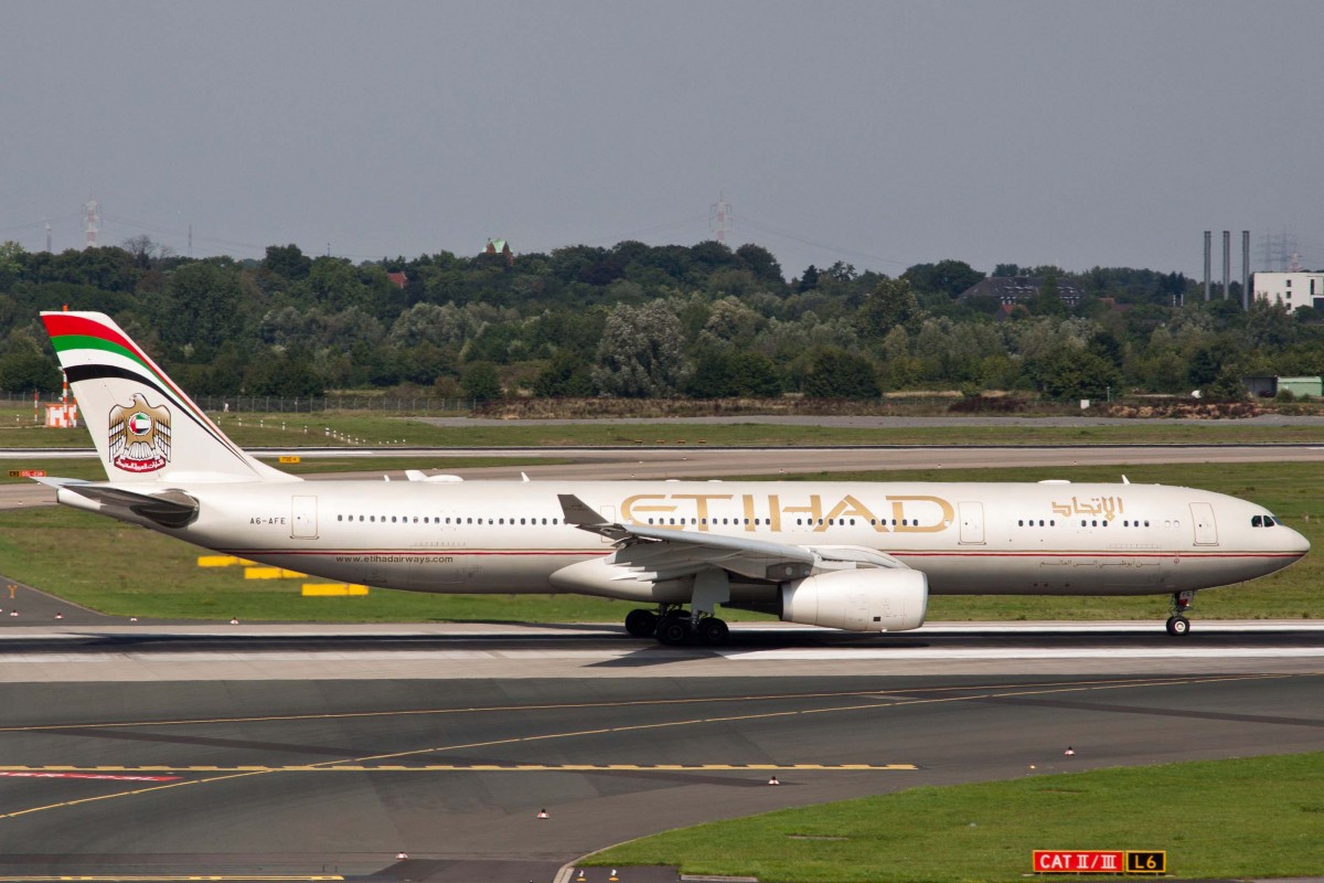 Etihad Airways (EY-ETD), A6-AFE, Airbus, A 330-343, 22.08.2015, DUS-EDDL, Düsseldorf, Germany 