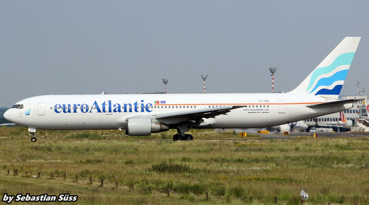 Euro Atlantic B767-300ER CS-TRN @ Dusseldorf Airport. 12.6.15