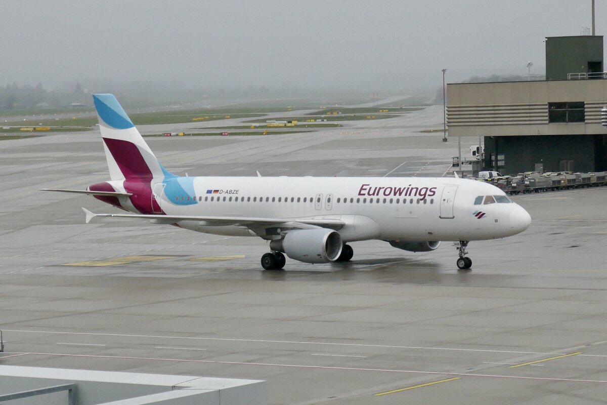 Eurowings, A320-200, D-ABZE, 28.11.21, Zürich.