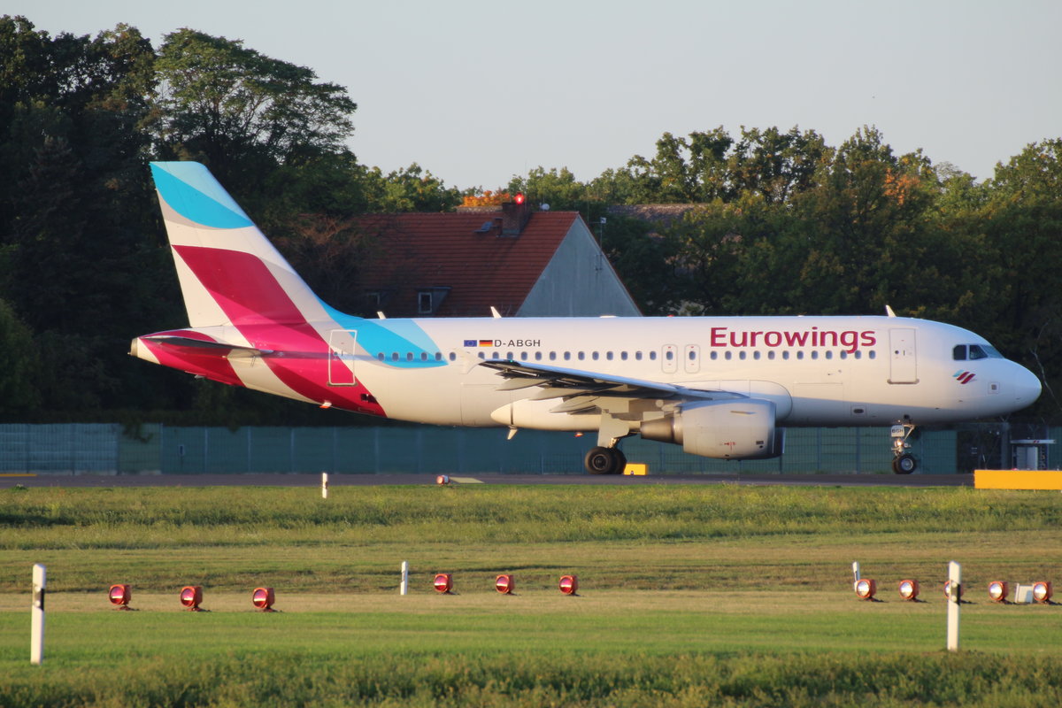 Eurowings, Airbus A 319-112, D-ABGH, TXL, 12,10.2019