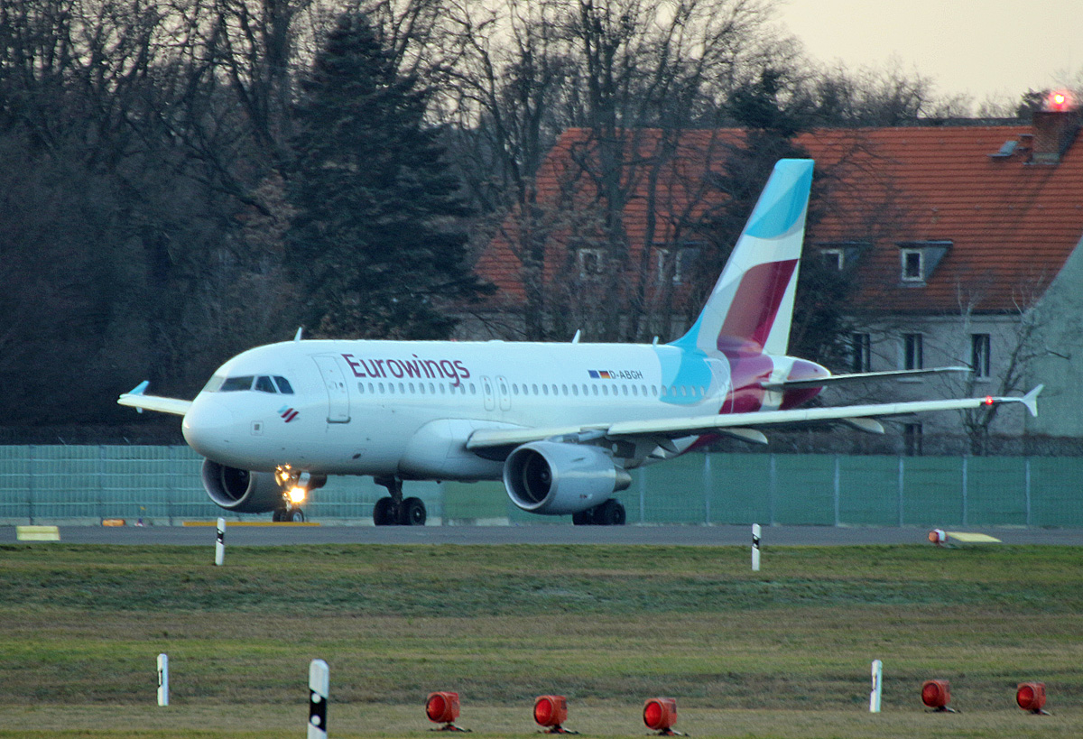 Eurowings, Airbus A 319-112, D-ABGH, TXL, 29.12.2019