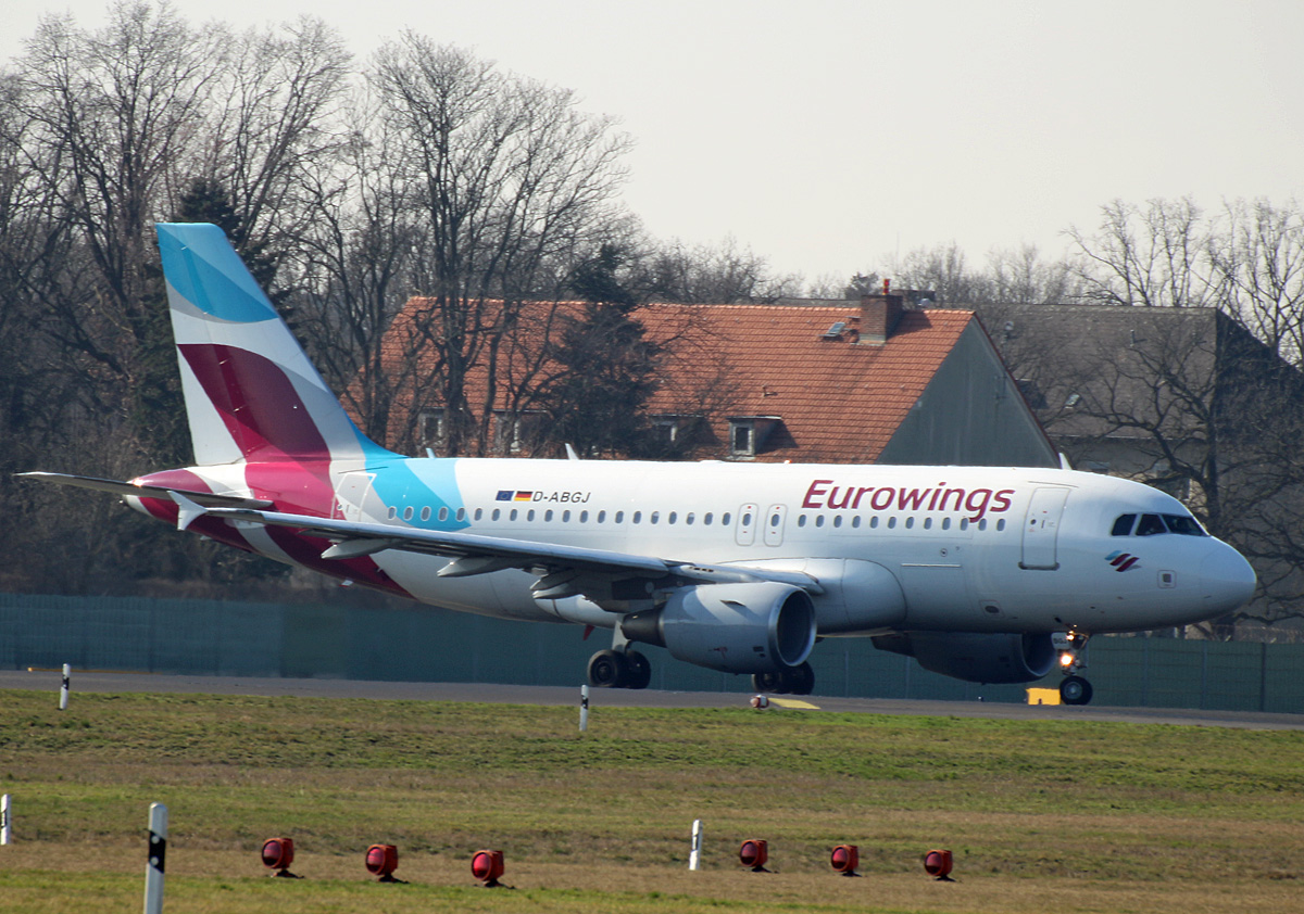 Eurowings, Airbus A 319-112, D-ABGJ, TXL, 05.03.2020