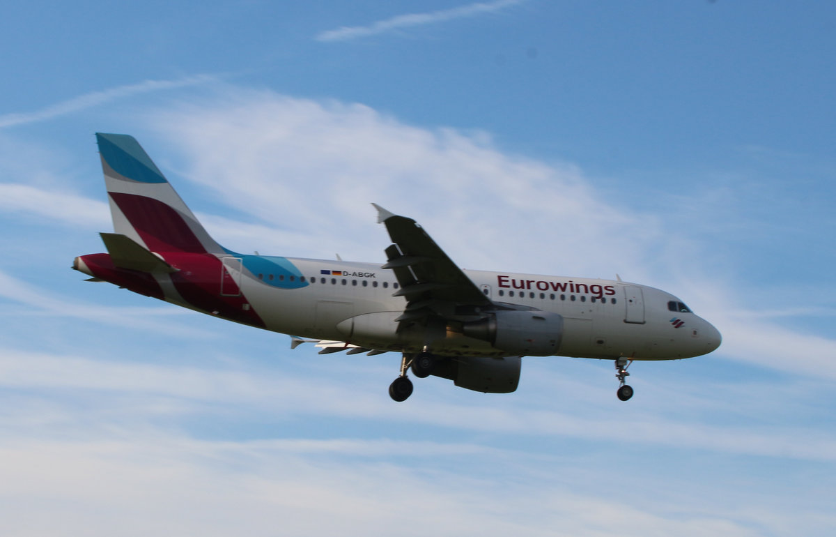 Eurowings, Airbus A 319-112, D-ABGK,TXL, 10.08.2019