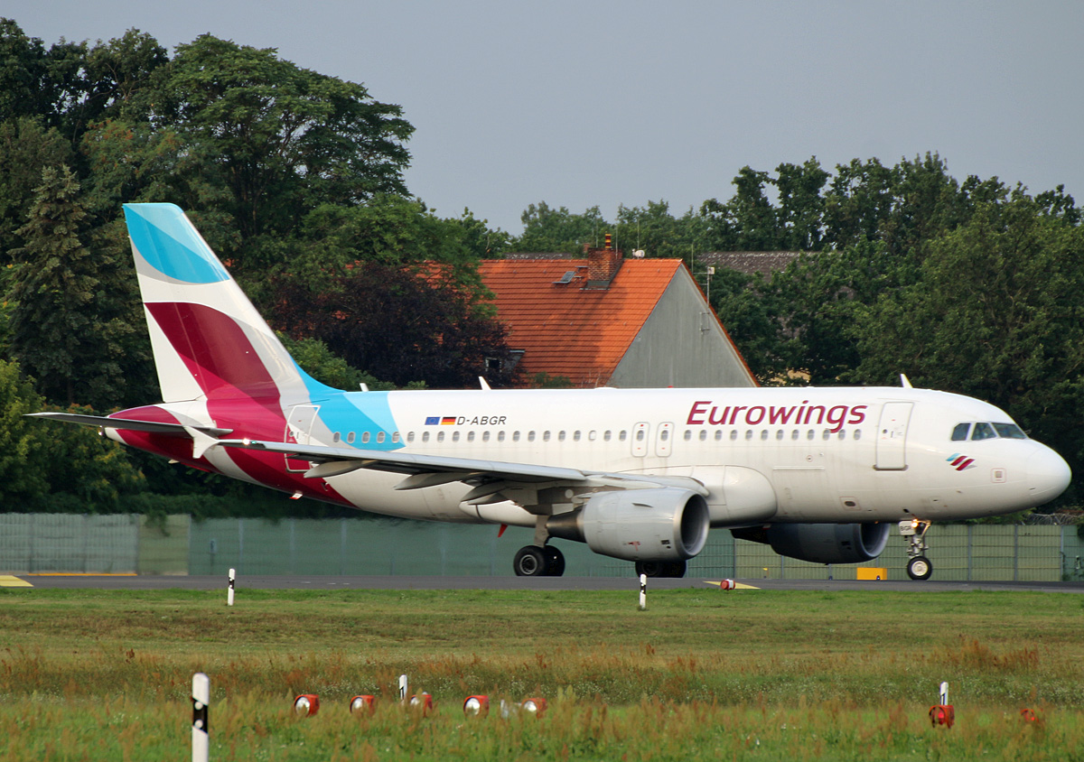 Eurowings, Airbus A 319-112, D-ABGR, TXL, 04.08.2019