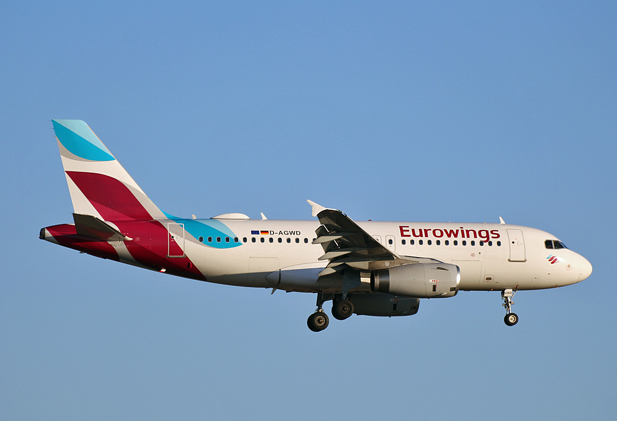 Eurowings, Airbus A 319-132, D-AGWD, BER, 10.03.2020