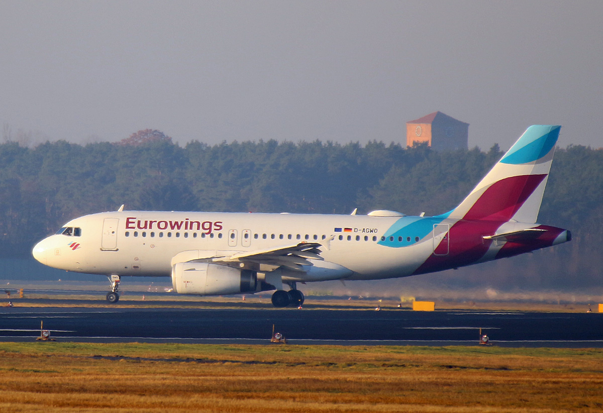 Eurowings, Airbus A 319-132, D-AGWO, TXL, 20.12.2019