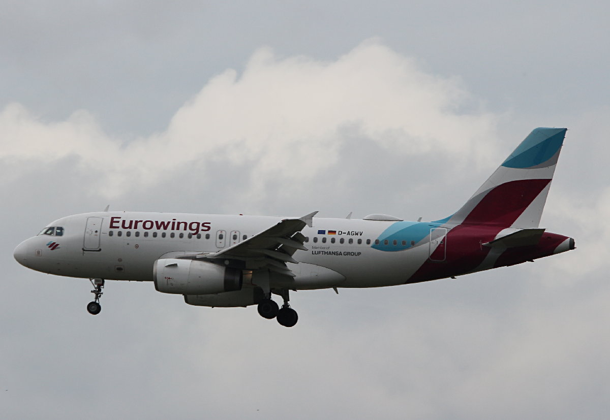 Eurowings, Airbus A 319-132, D-AGWV, BER, 09.06.2026