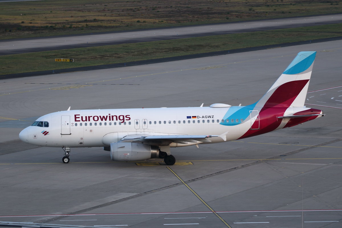 Eurowings, Airbus A319-132, D-AGWZ. Köln-Bonn (EDDK) am 24.11.2019.