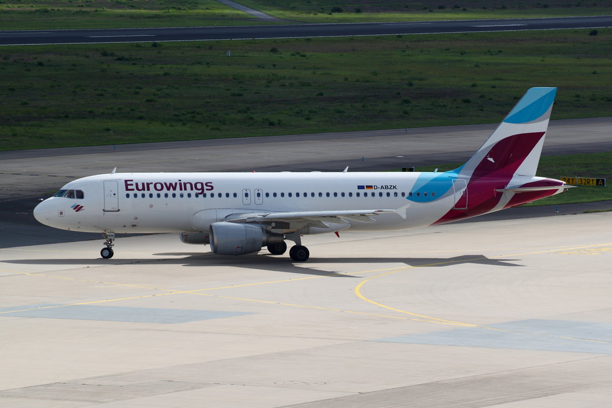 Eurowings, Airbus A320-216, D-ABZK. Köln-Bonn (CGN/EDDK) am 10.09.2017.