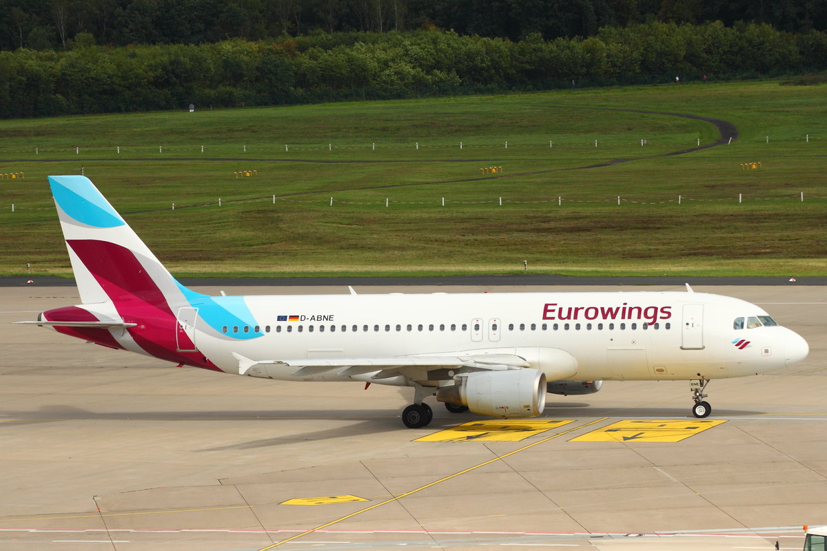 Eurowings, Airbus A320-314, D-ABNE. Köln-Bonn (CGN/EDDK) am 10.09.2017.