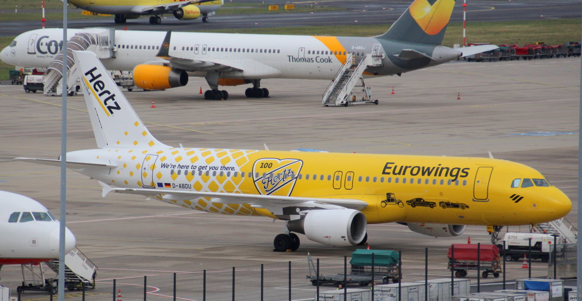 Eurowings, D-ABDU, MSN 3516, Airbus A 320-214, 15.01.2019,DUS-EDDL, Düsseldorf, Germany (Hertz livery) 