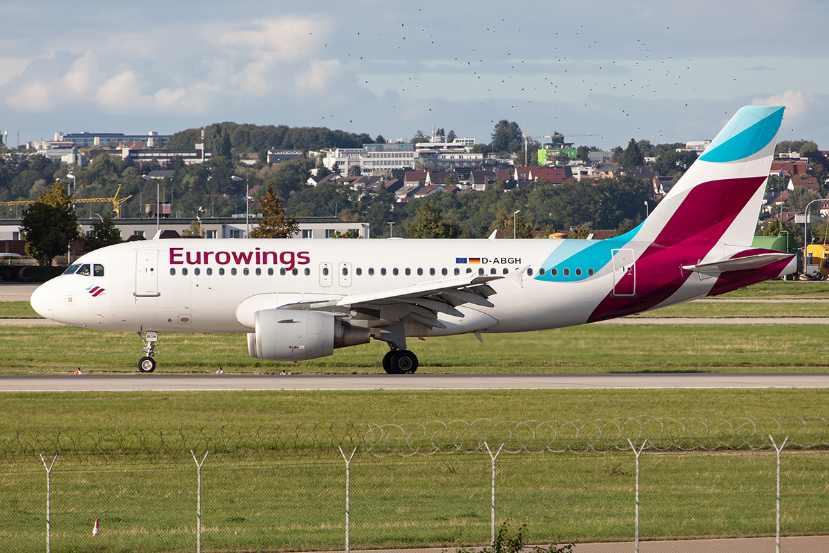 Eurowings, D-ABGH, Airbus, A319-111, 12.09.2019, STR, Stuttgart, Germany



