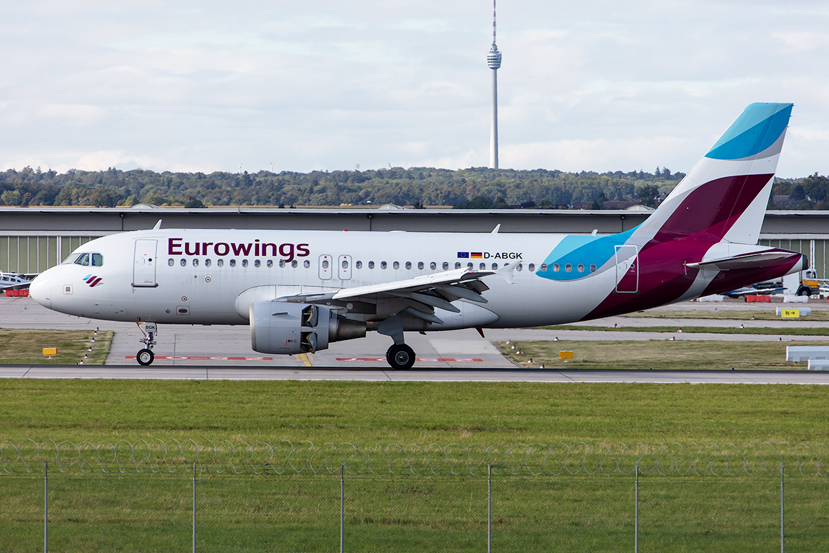 Eurowings, D-ABGK, Airbus, A319-112, 12.09.2019, STR, Stuttgart, Germany


