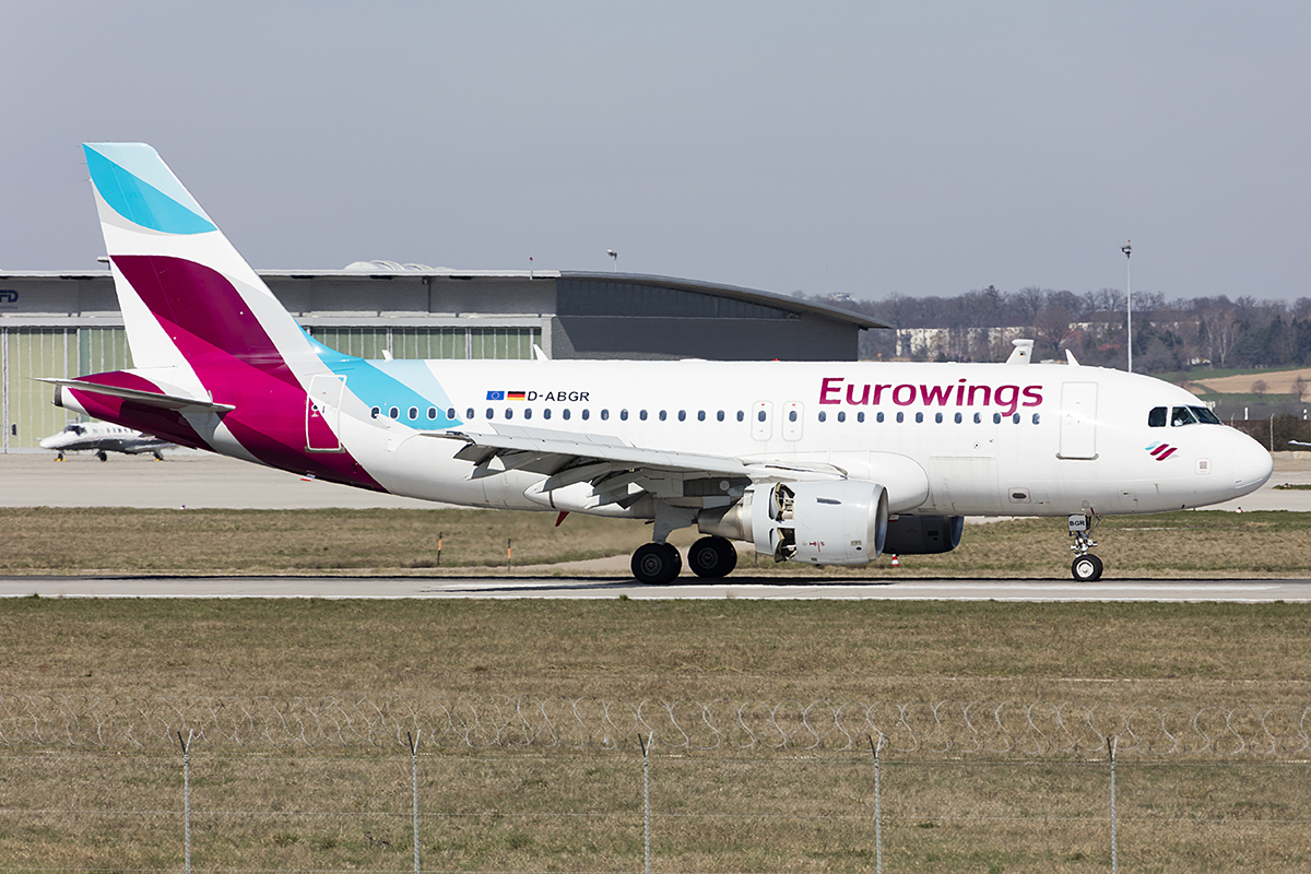 Eurowings, D-ABGR, Airbus, A319-112, 28.03.2019, STR, Stuttgart, Germany 




