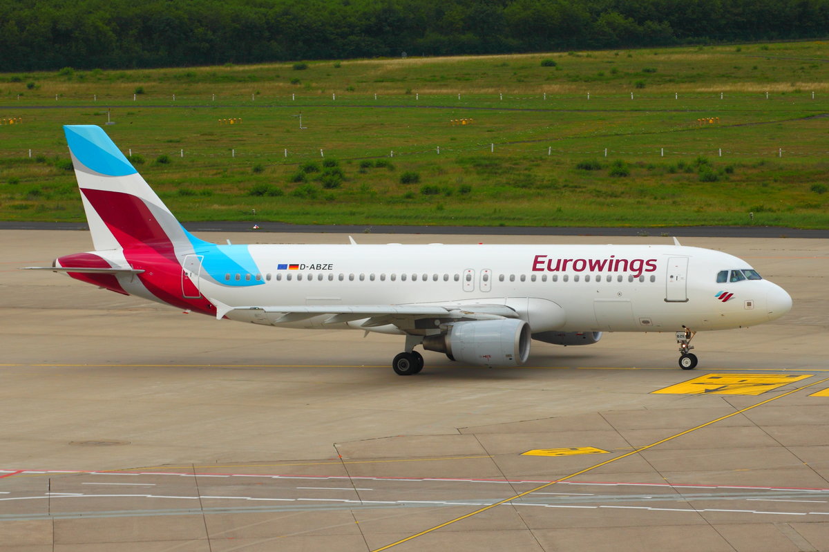 Eurowings, D-ABZE, Airbus A320-216. Köln-Bonn (CGN/EDDK) am 16.07.2017.