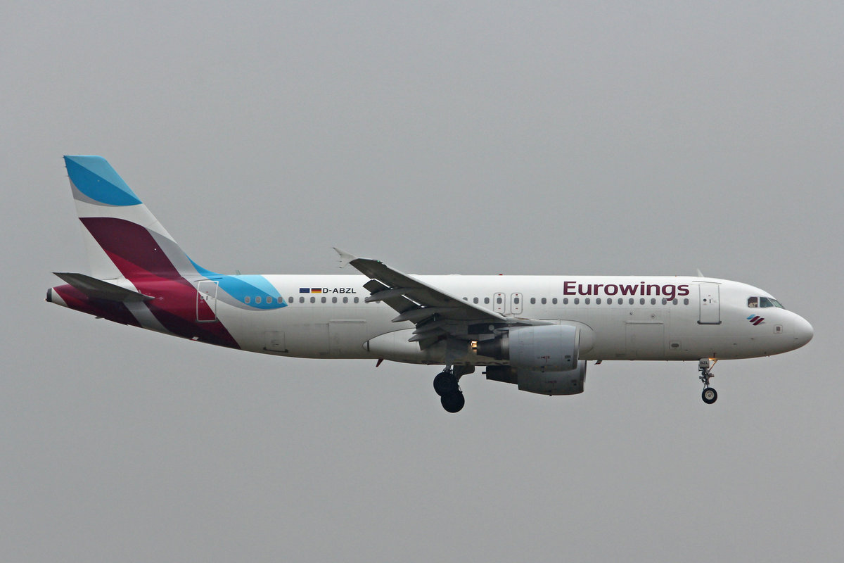 Eurowings, D-ABZL, Airbus A320-216, msn: 3178, 22.Januar 2019, ZRH Zürich, Switzerland.