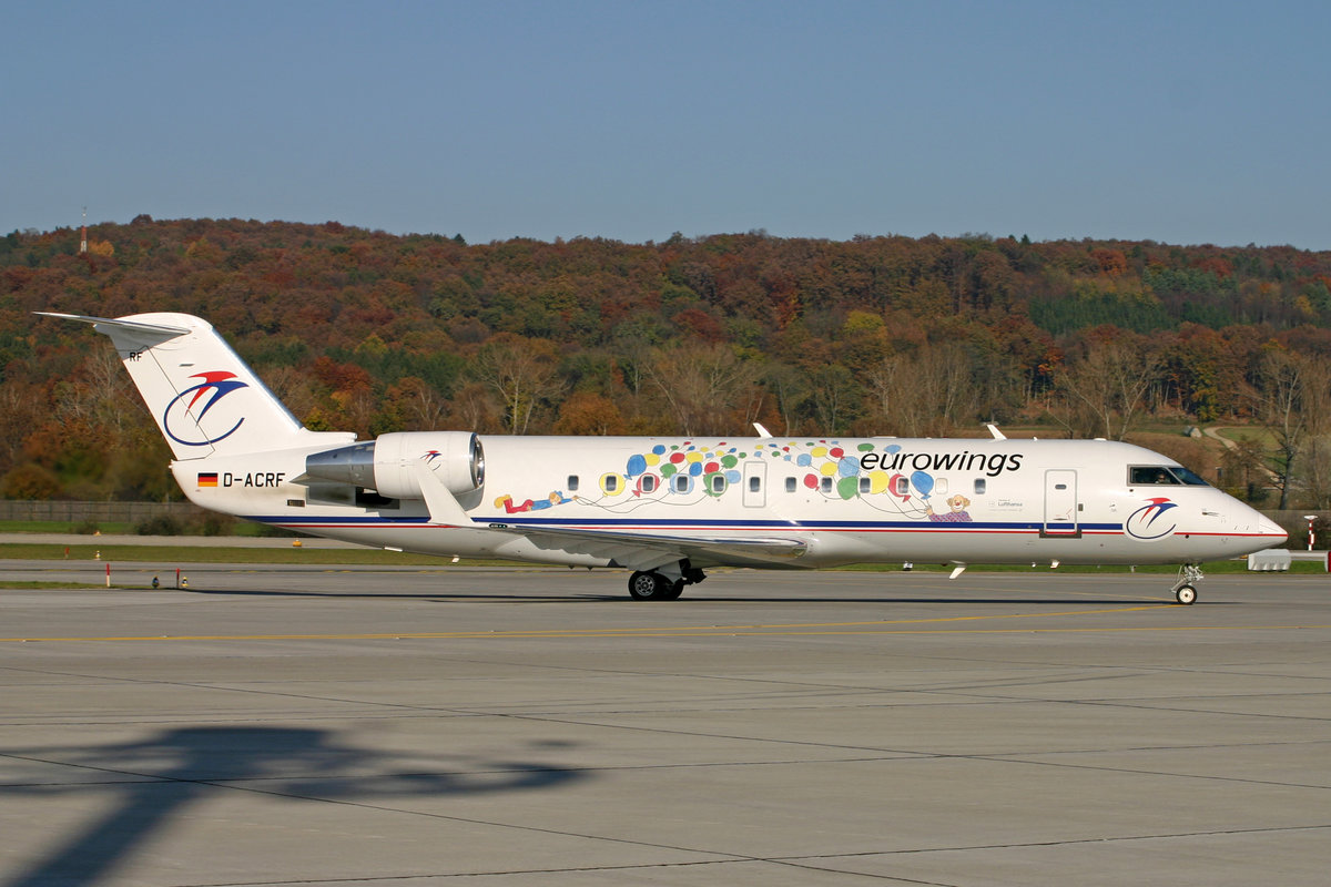 Eurowings, D-ACRF, Bombardier CRJ200ER, msn: 7619,  Goch , 30.Oktober 2005, ZRH Zürich, Switzerland.