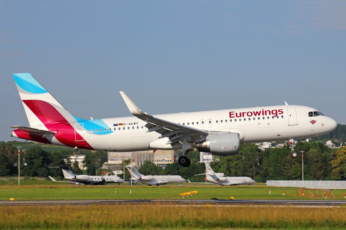 Eurowings, D-AEWC, Airbus A320-214 SL, 09.Juli 2016, ZRH Zürich, Switzerland.
