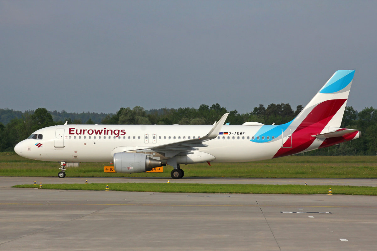 Eurowings, D-AEWF, Airbus A320-214, msn: 7087, 25.Mai 2019, ZRH Zürich, Switzerland.