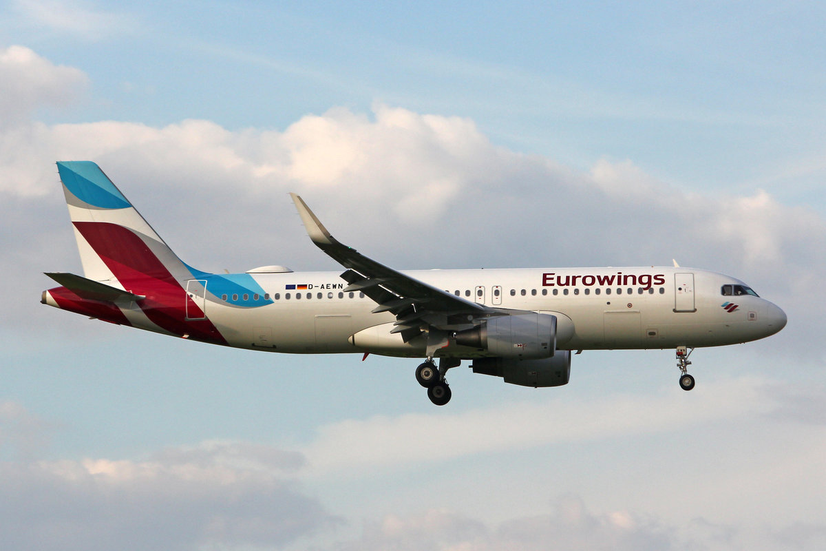 Eurowings, D-AEWN, Airbus A320-214, msn: 7393, 09.Juli 2018, ZRH Zürich, Switzerland.