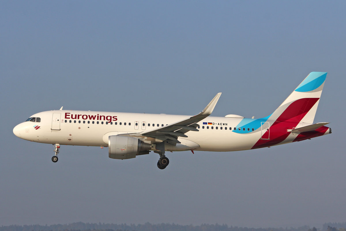 Eurowings, D-AEWN, Airbus A320-214, msn: 7393, 05.September 2018, ZRH Zürich, Switzerland.