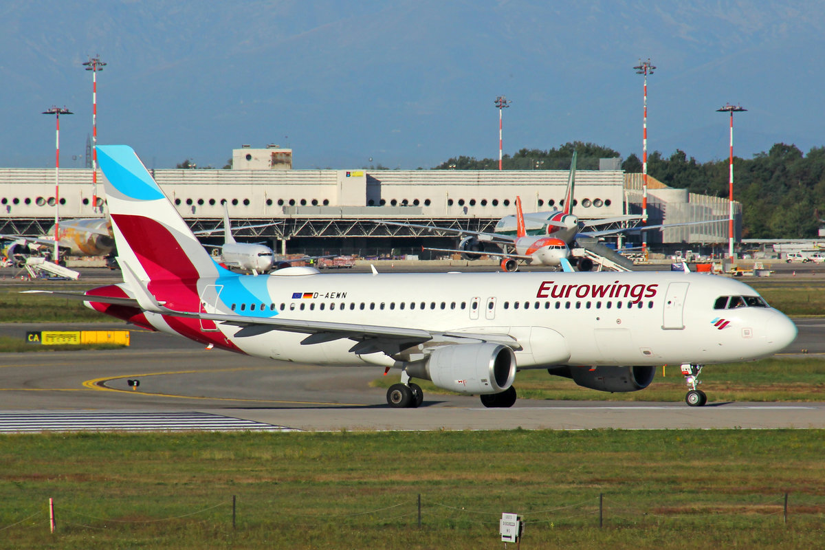 Eurowings, D-AEWN, Airbus A320-214, msn: 7393, 28.September 2020, MXP Milano-Malpensa, Italy.