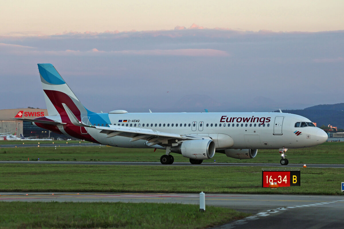 Eurowings, D-AEWQ, Airbus A320-214, msn: 7398, 24.August 2025, ZRH Zürich, Switzerland.