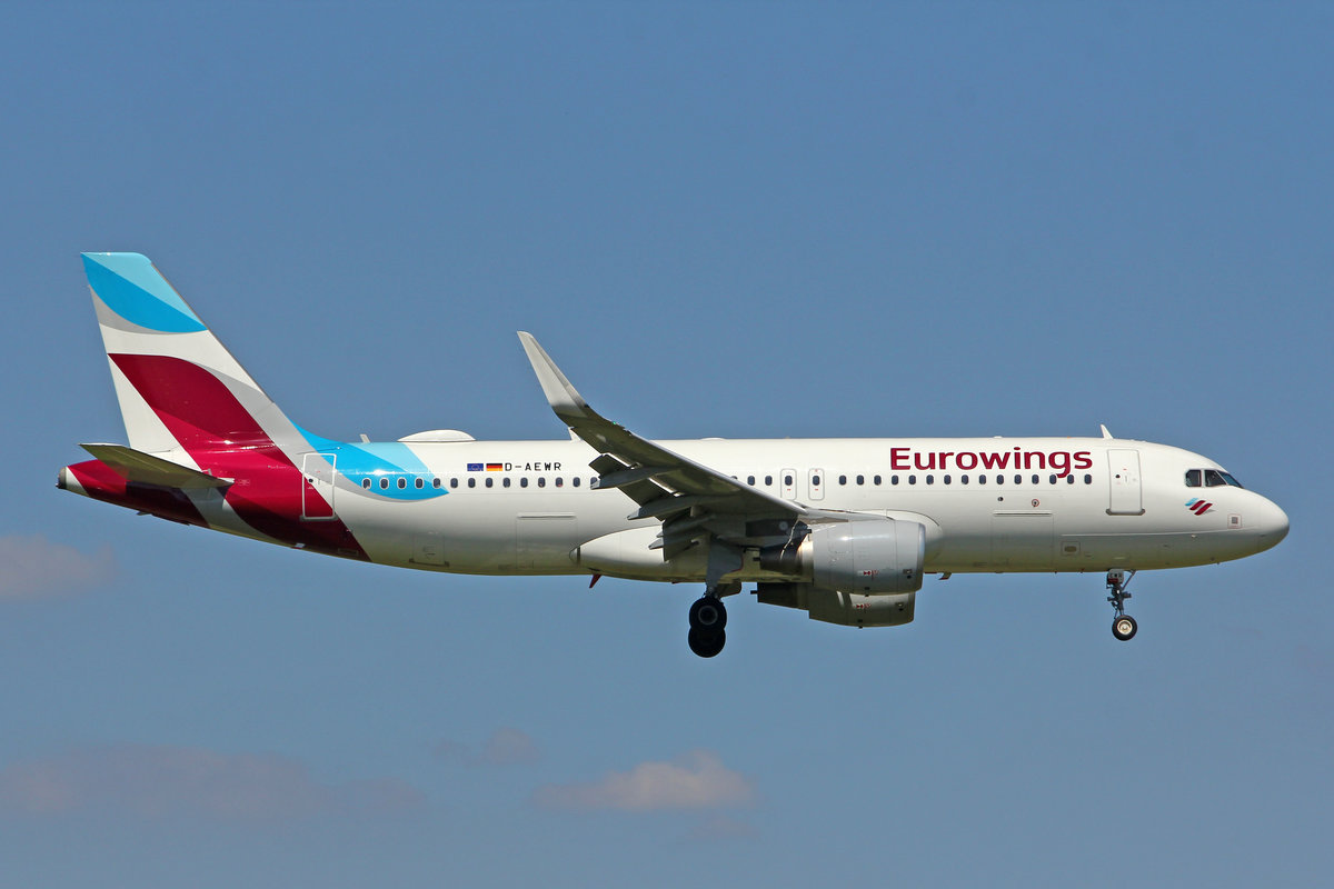 Eurowings, D-AEWR, Airbus A320-214, msn: 7412, 09.Juli 2018, ZRH Zürich, Switzerland.