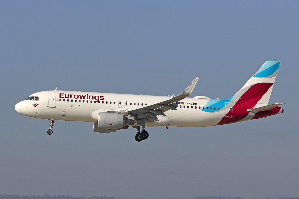Eurowings, D-AEWR, Airbus A320-214, msn: 7412, 05.September 2018, ZRH Zürich, Switzerland.