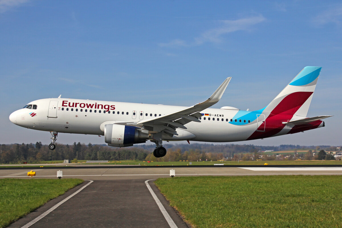 Eurowings, D-AEWR, Airbus A320-214, msn: 7412, 10.April 2023, ZRH Zürich, Switzerland.