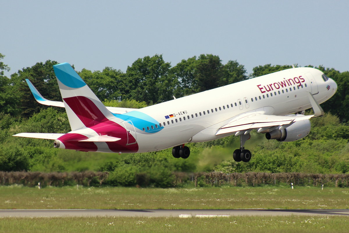 Eurowings, D-AEWU, MSN 7513, Airbus A 320-214 (SL), 28.05.2017, HAM-EDDH, Hamburg, Germany 