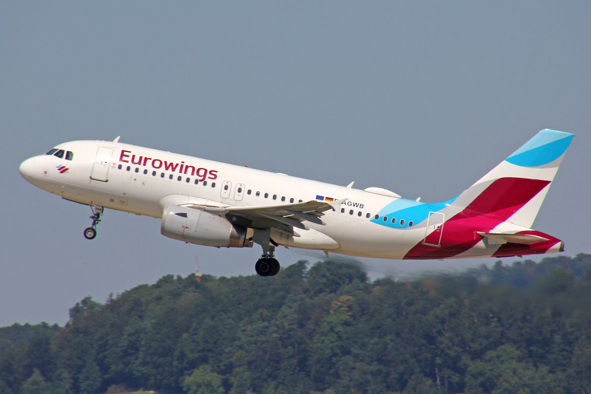 Eurowings, D-AGWB, Airbus A319-132, msn: 2833, 18.August 2019, ZRH Zürich, Switzerland.