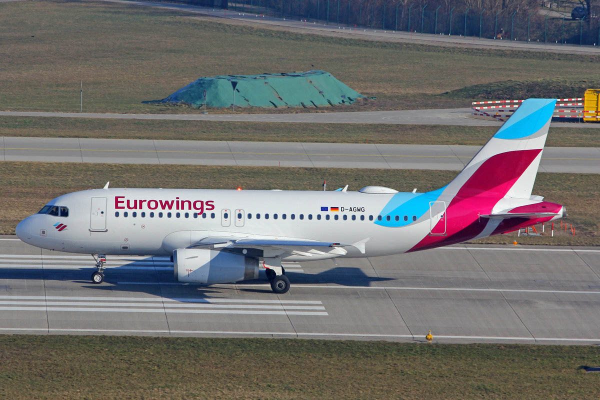 Eurowings, D-AGWG, Airbus A319-132, msn: 3193, 02.März 2021, ZRH Zürich, Switzerland.