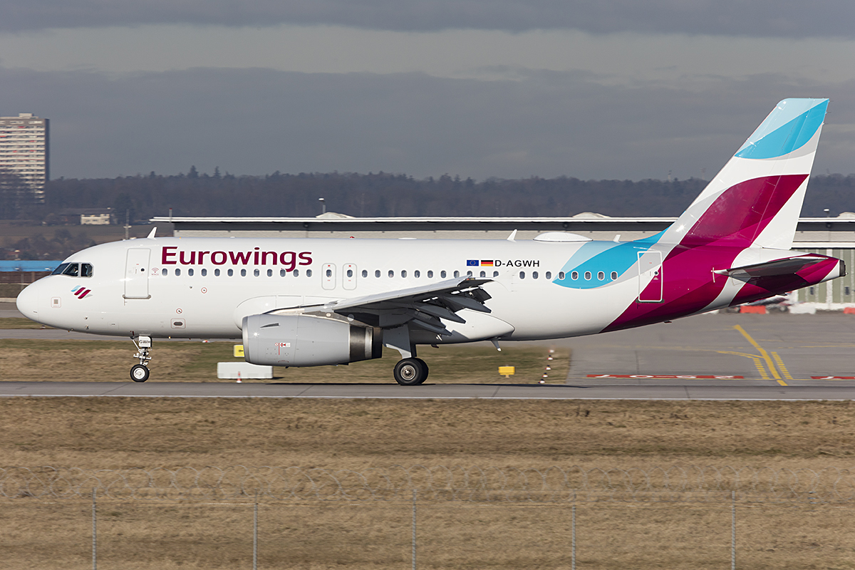 Eurowings, D-AGWH, Airbus, A319-112, 11.01.2018, STR, Stuttgart, Germany


