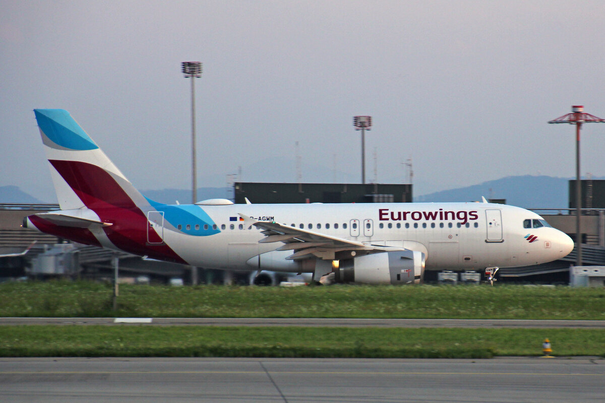 Eurowings, D-AGWM, Airbus A319-132, msn: 3839, 21.Juli 2021, ZRH Zürich, Switzerland.