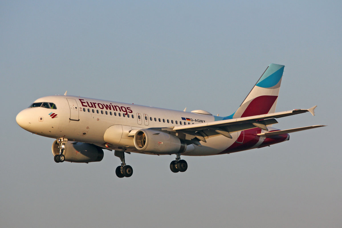 Eurowings, D-AGWY, Airbus A319-132, msn: 5941, 21.Februar 2019, ZRH Zürich, Switzerland.