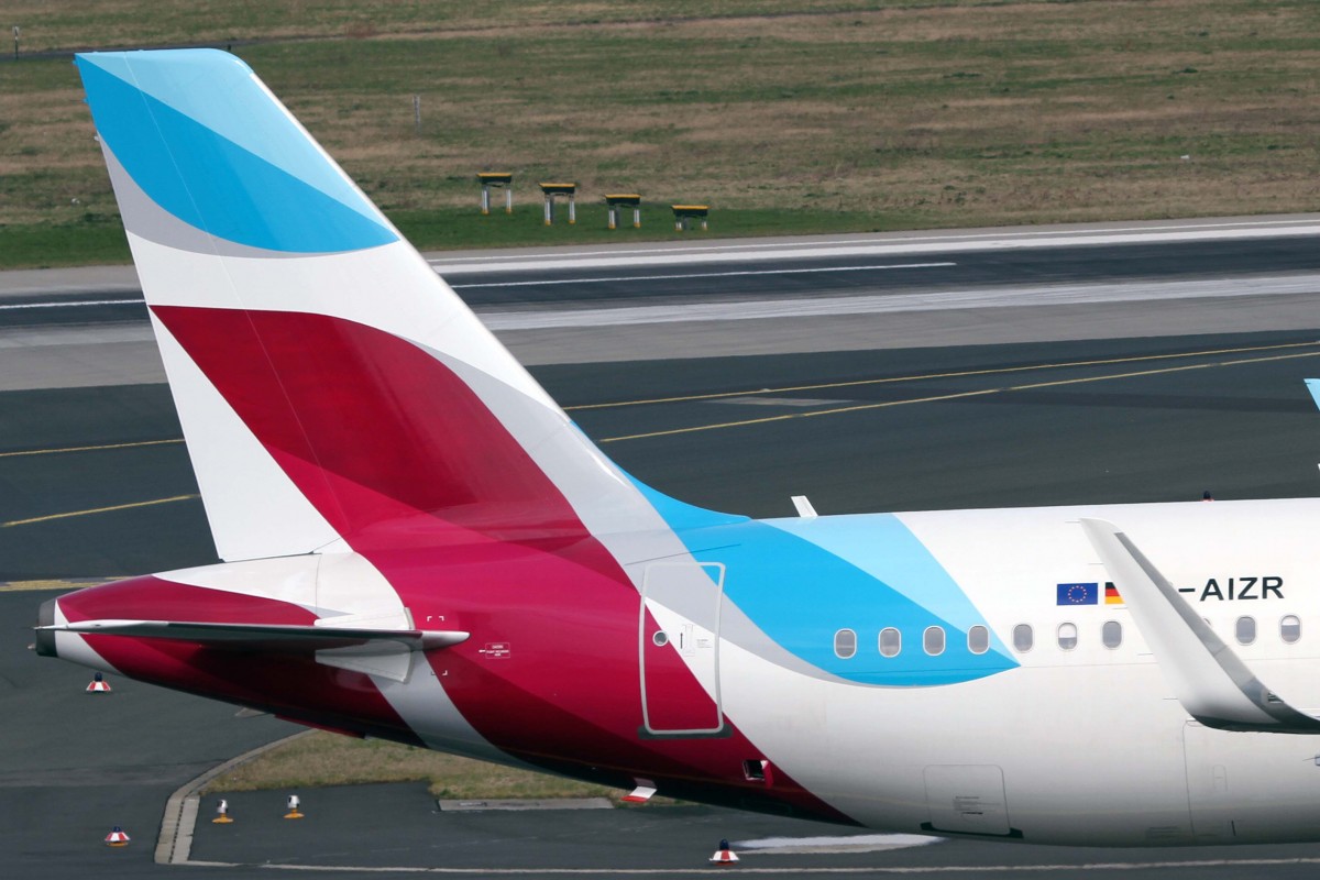 Eurowings, D-AIZR, Airbus, A 320-214 sl (Seitenleitwerk/Tail ~ neue EW-Lkrg.), 03.04.2015, DUS-EDDL, Düsseldorf, Germany