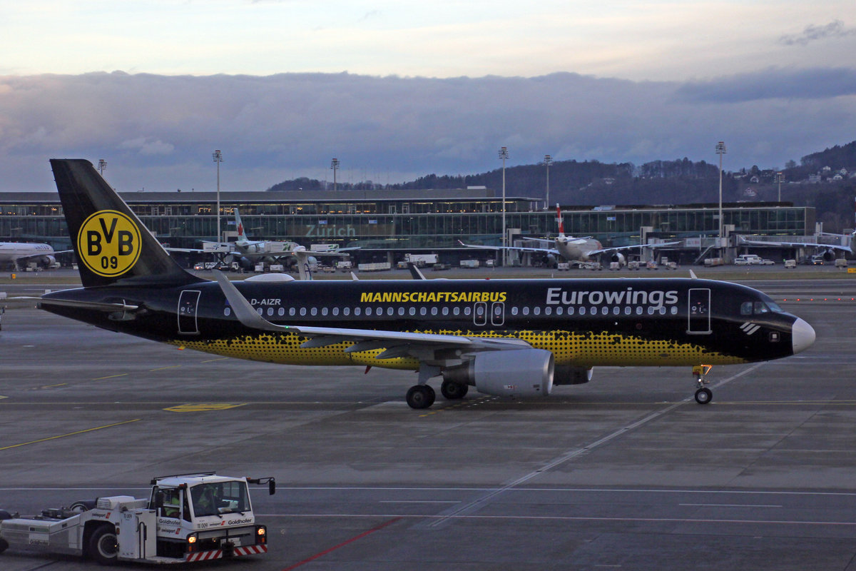 Eurowings, D-AIZR, Airbus A320-214, msn: 5525,  Mannschaftsairbus ,  30.Januar 2019, ZRH Zürich, Switzerland.