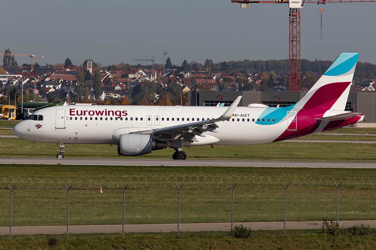 Eurowings, D-AIZT, Airbus, A320-214, 15.10.2019, STR, Stuttgart, Germany

