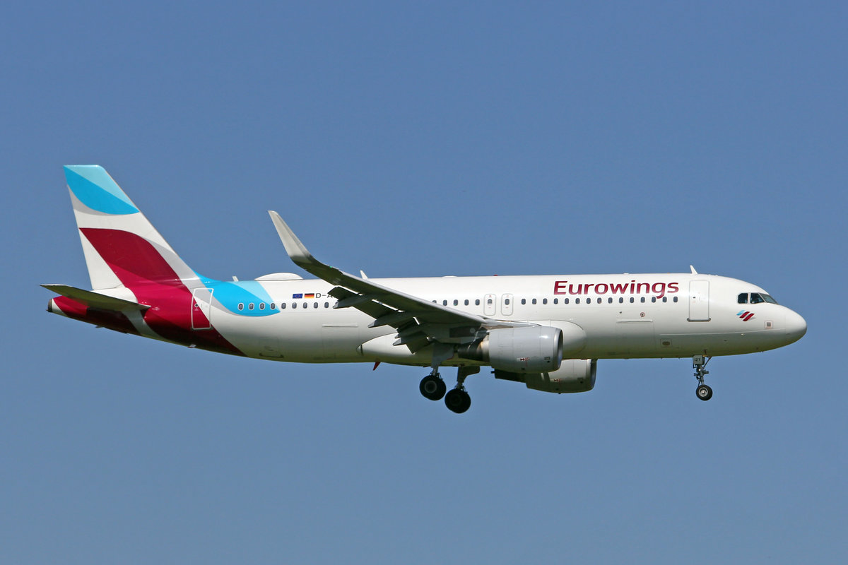 Eurowings, D-AIZT, Airbus A320-214 SL, msn: 5601, 21.Mai 2018, ZRH Zürich, Switzerland.
