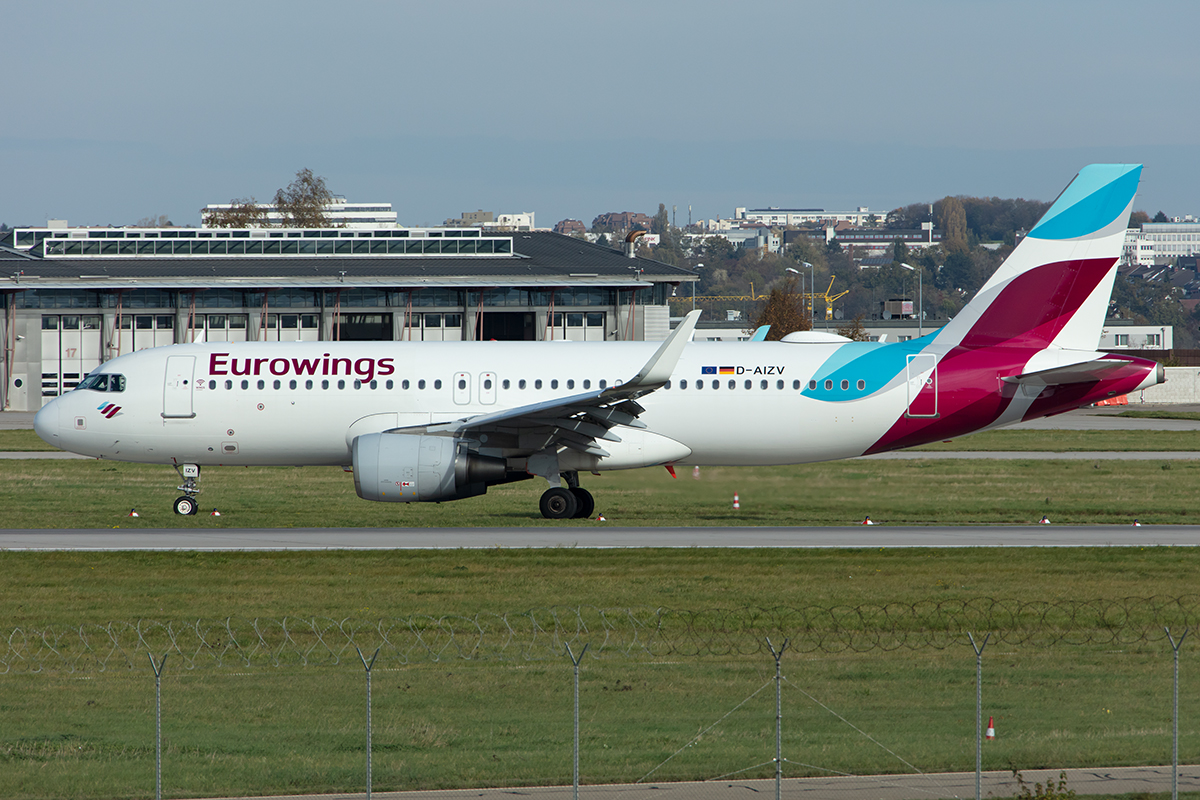 Eurowings, D-AIZV, Airbus, A320-214, 27.10.2019, STR, Stuttgart, Germany





