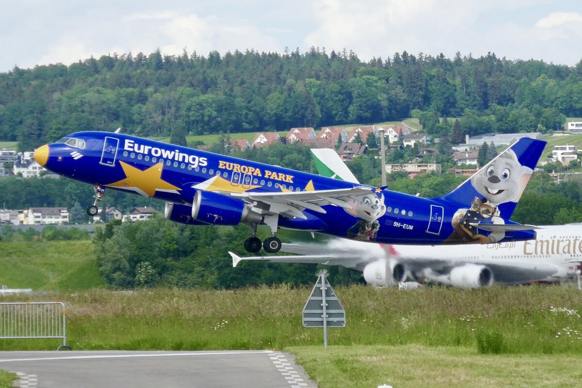 Eurowings Europe, A320-200, 9H-EUM, Europa Park Livery, 20.5.24, Zürich