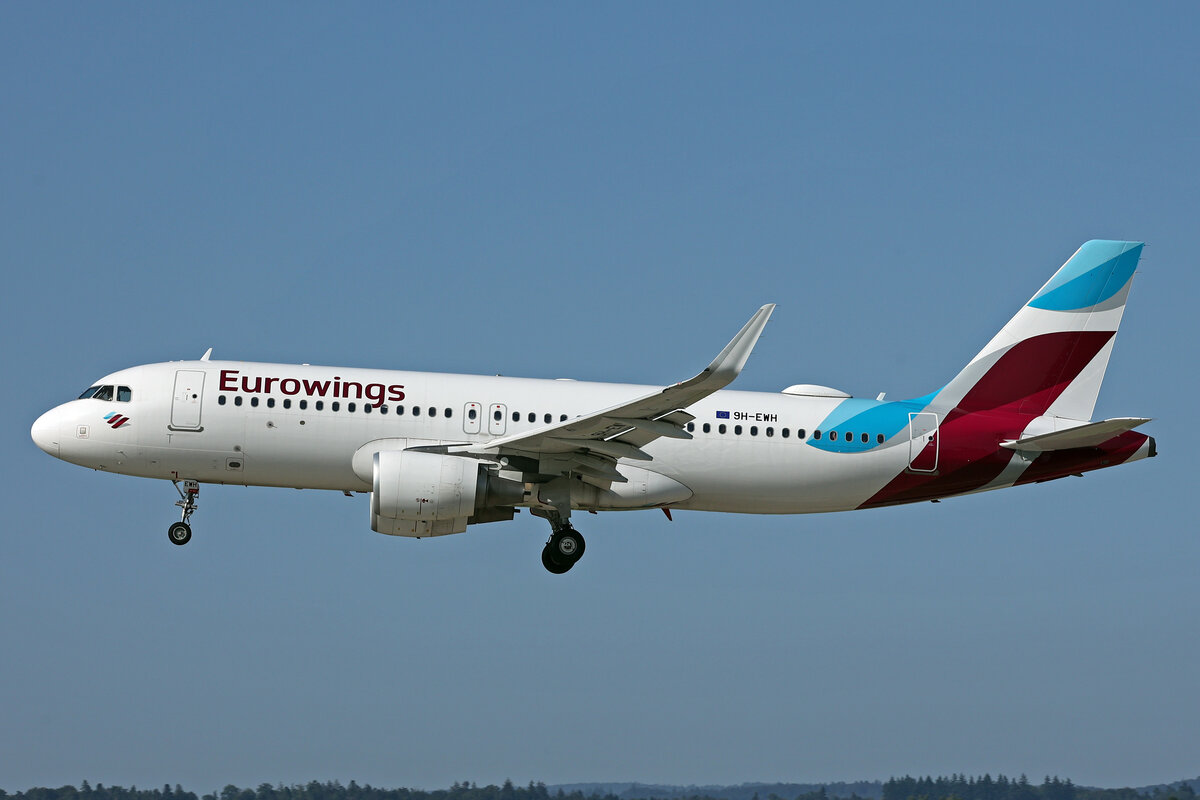 Eurowings Europe Malta, 9H-EWH, Airbus A320-214, msn: 7148, 23.August 2024, ZRH Zürich, Switzerland.