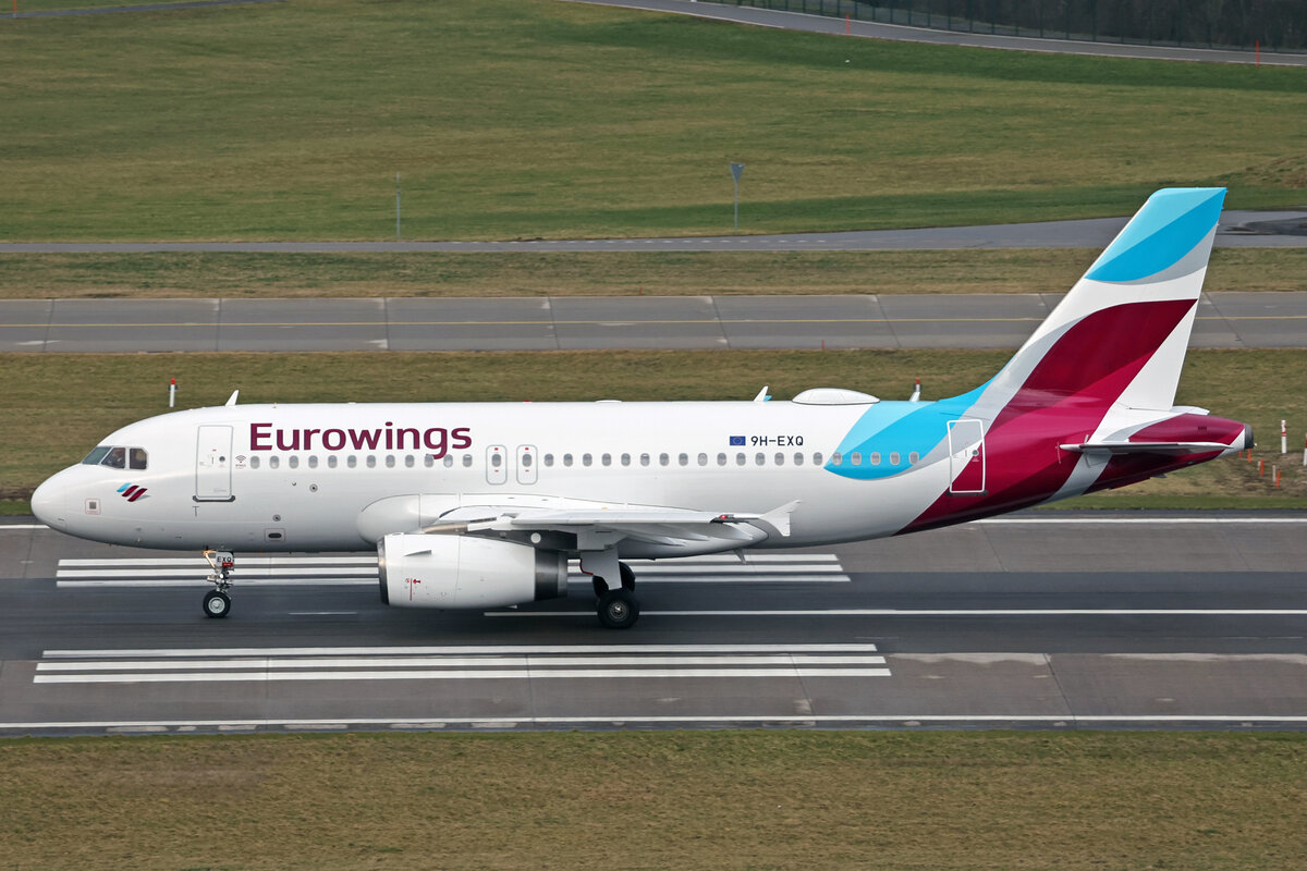 Eurowings Europe Malta, 9H-EXQ, Airbus A319-132, msn: 4256, 25.Januar 2024, ZRH Zürich, Switzerland.