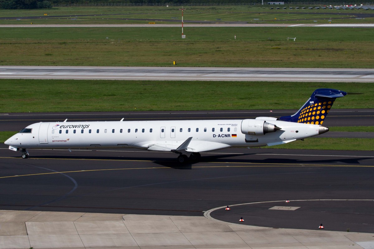 Eurowings (EW-EWG), D-ACNR, Bombardier, CRJ-900 NG (GW-Sticker), 22.08.2015, DUS-EDDL, Düsseldorf, Germany