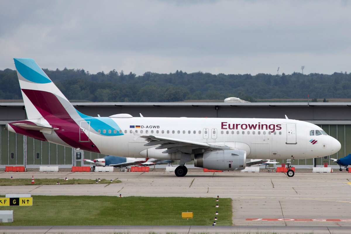 Eurowings (EW-EWG), D-AGWB, Airbus, A 319-132, 05.08.2021, EDDS-STR, Stuttgart, Germany