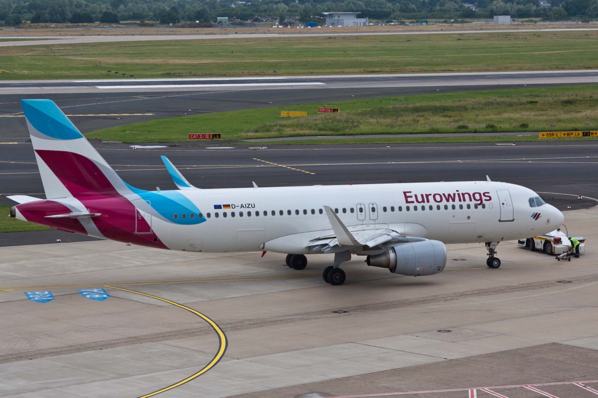 Eurowings (EW-EWG), D-AIZU, Airbus, A 320-214 sl (neue EW-Lkrg.), 27.06.2015, DUS-EDDL, Düsseldorf, Germany
